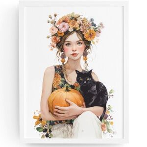 Enchanting Autumn - Fall Theme Wall Art Print Poster Unframed, Thanksgiving Gift